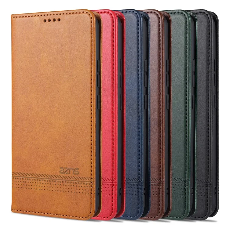 AZNS Couvercle de Téléphone Mobile AZNS Absbroble TPU + PU Avec Portefeuille et Représenter Des Y3s / Y17 Vivo Y3s / Y17 - le Noir