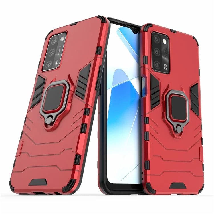 Cooler Guard PC + TPU Hybrid Handyhülle mit Ständer für Oppo A55 5G / A16 - Rot