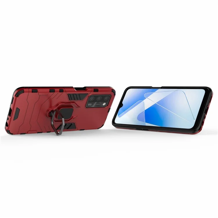 Cooler Guard PC + TPU Hybrid Handyhülle mit Ständer für Oppo A55 5G / A16 - Rot