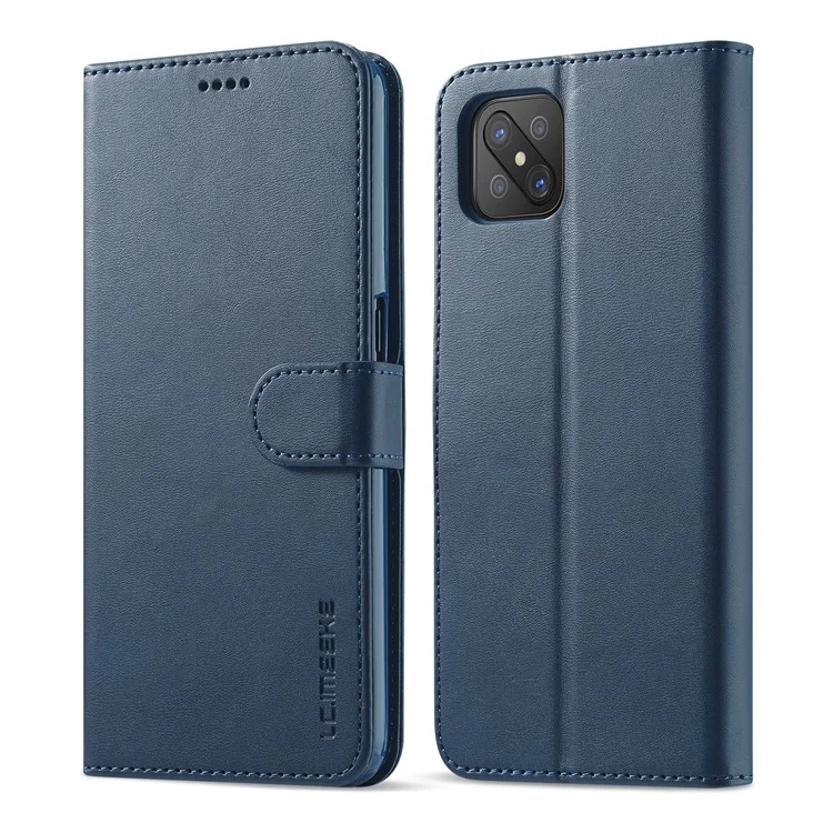 Lc. Impeeke Strong Auto-absorbé Style Business Housse De Téléphone Coquille Pour OPPO RENO4 Z 5G / OPPO A92S - Bleu