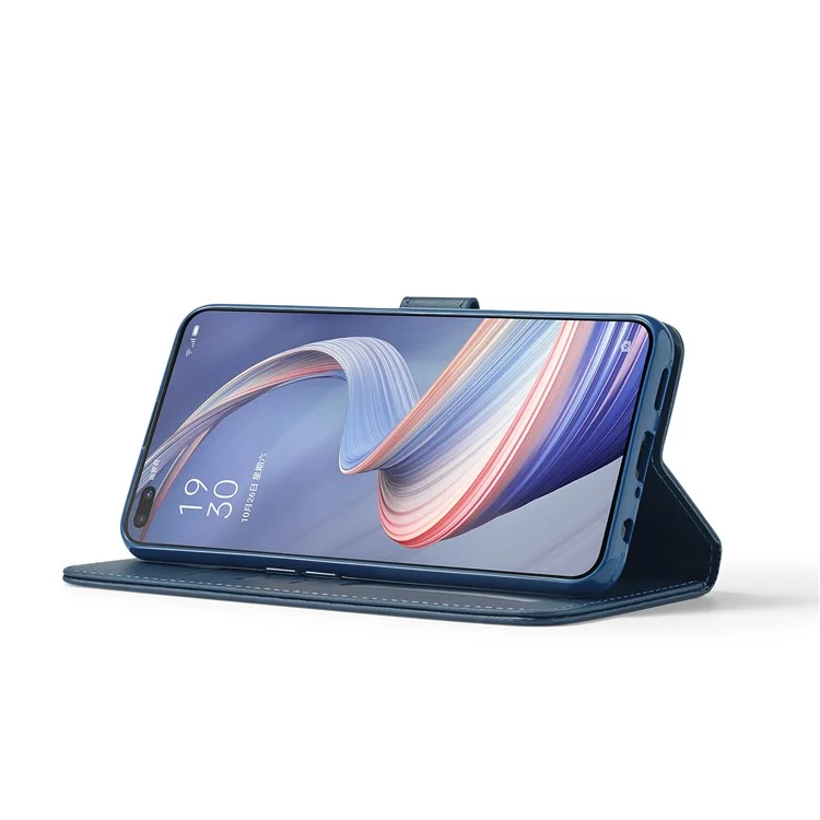 Carta De Crédito. Imeeke Strong Auto - Attracted Business Style Dermis Mobile Case For Oppo Reno 4 Z 5G / Oppo A92s - Azul