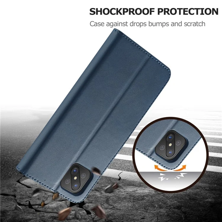 Carta De Crédito. Imeeke Strong Auto - Attracted Business Style Dermis Mobile Case For Oppo Reno 4 Z 5G / Oppo A92s - Azul