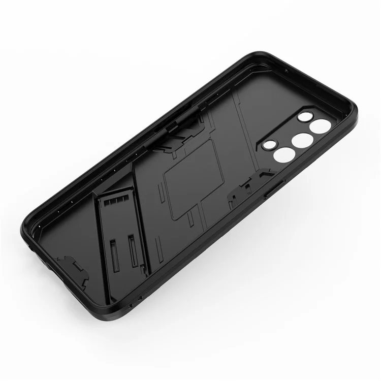 Shockproof PC + TPU Hybrid Phone Case Cover with Kickstand for Oppo Reno5 5G/Reno5 4G/Reno5 K/Find X3 Lite - Orange