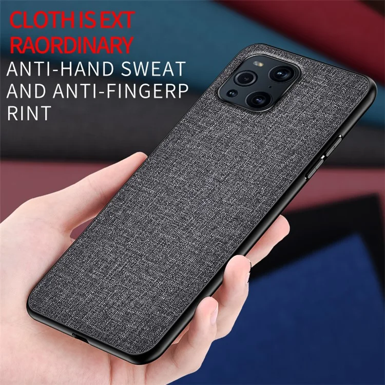 Полная Защитная Ткань с Покрытием TPU + PC Hybrid Phone Cover Для Oppo Find X3 - Серый