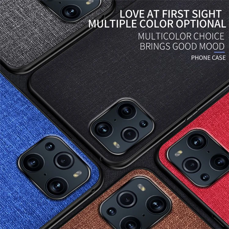 Полная Защитная Ткань с Покрытием TPU + PC Hybrid Phone Cover Для Oppo Find X3 - Серый