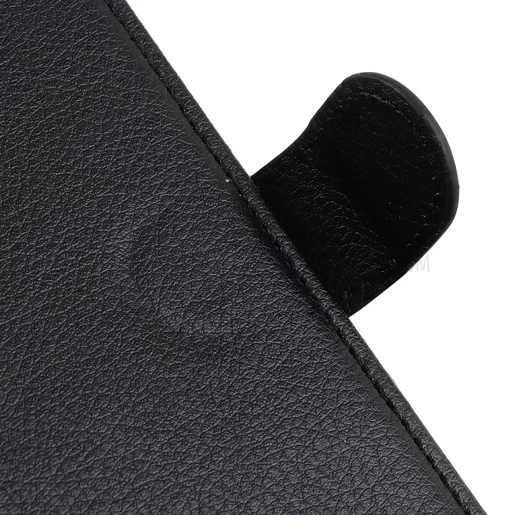 Diseño de Stand de Billetera Folio Flip Litchi Cuero de Cuero de Cuero Protective Shell Para Oppo Find X3/Find X3 Pro - Negro