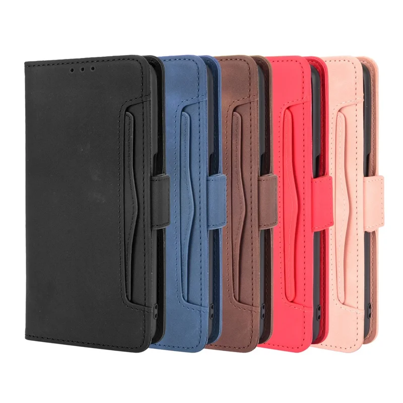 Leather Wallet Protective Case with Multiple Card Slots for Oppo A93 5G / A74 5G / A54 5G - Red