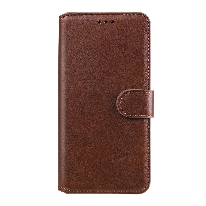Wallet Stand Flip Leather Phone Case for Oppo A54 4G/A55 5G/Realme V11 5G - Brown