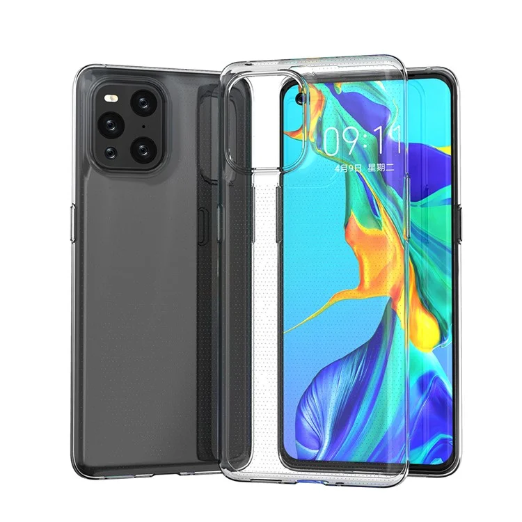 Cristal Clear Ultra Thin TPU Phone Protective Case Para Oppo Find X3 Pro