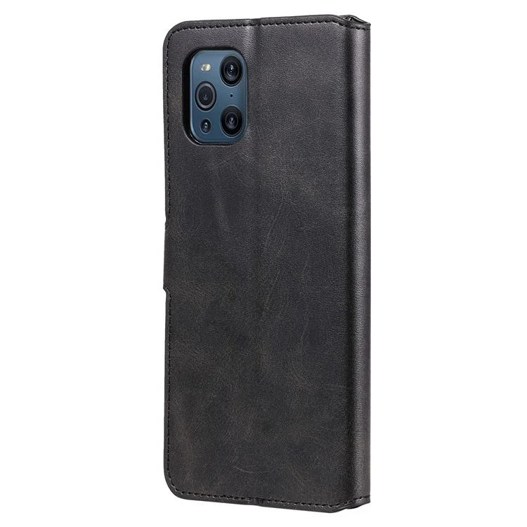 Wallet Stand Flip in Pelle Custou di Telefono Per Oppo Trova X3 Pro / Oppo Trova X3 - Nero