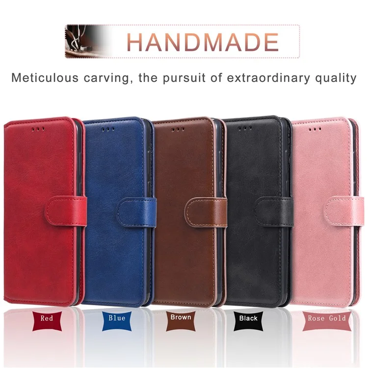 Wallet Stand Flip in Pelle Custou di Telefono Per Oppo Trova X3 Pro / Oppo Trova X3 - Nero