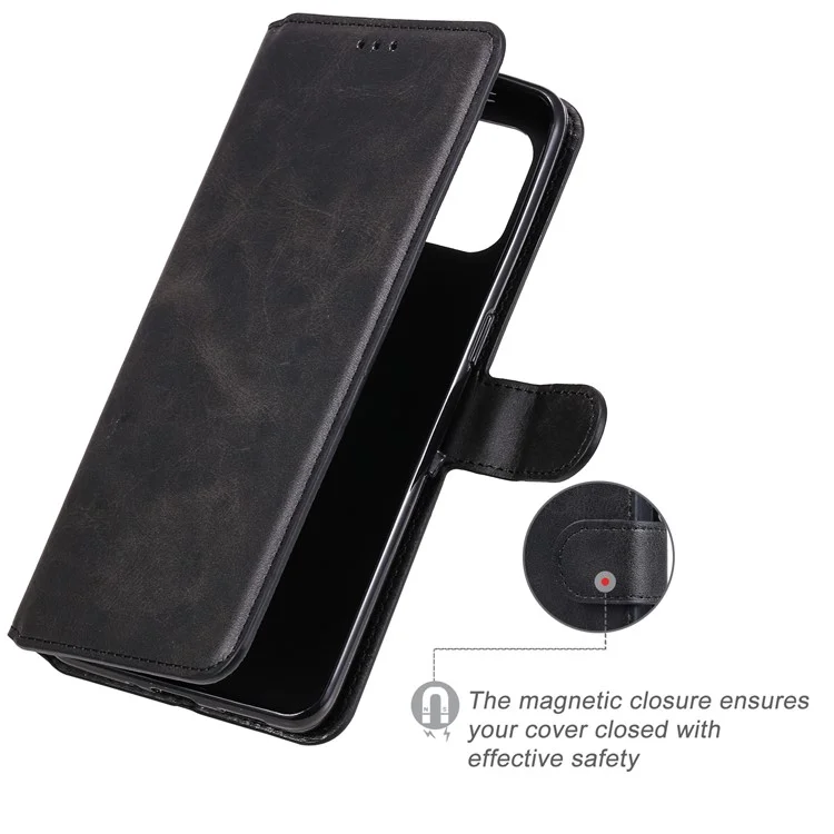 Wallet Stand Flip in Pelle Custou di Telefono Per Oppo Trova X3 Pro / Oppo Trova X3 - Nero