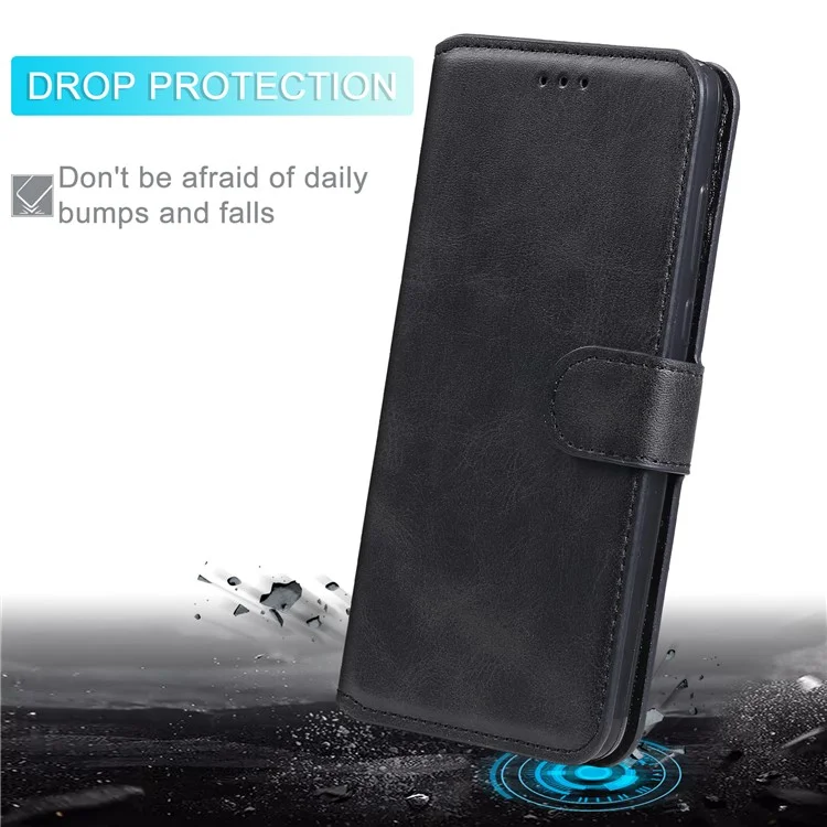 Wallet Stand Flip in Pelle Custou di Telefono Per Oppo Trova X3 Pro / Oppo Trova X3 - Nero