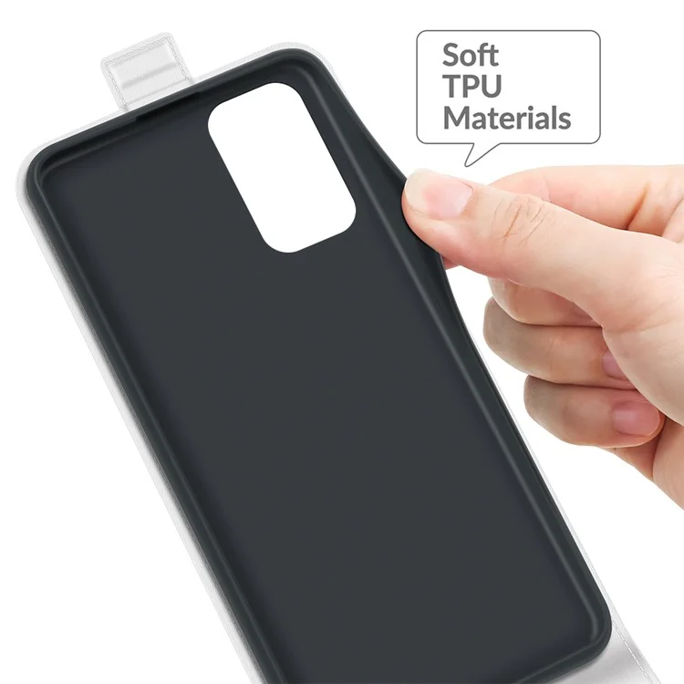 Vertikales Flip Crazy Horse Leather Protector Case Mit Kartensteckplatz Für OPPO A54 5G / A93 5G / A74 5G / ONPLUS NORD N200 5G - Weiß