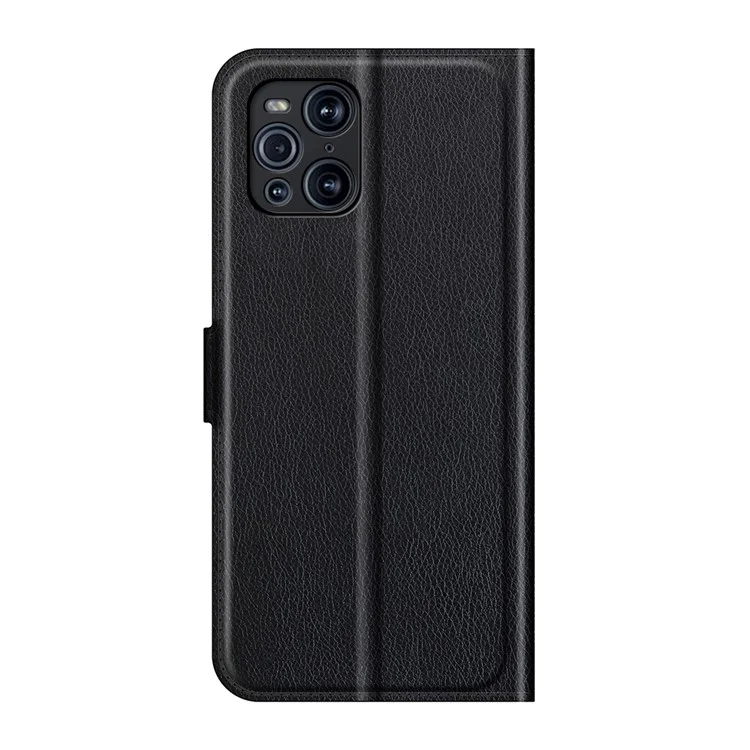 Custodia in Pelle Magnetica Della Pelle di Litchi Per Oppo Trova X3 Pro / Oppo Trova X3 - Nero