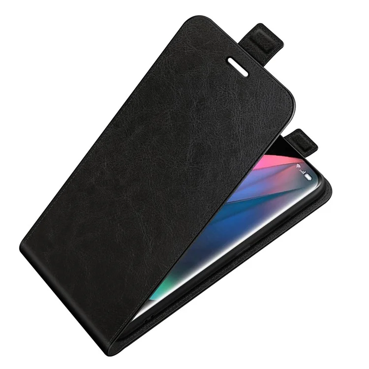 Custodia Protettiva In Pelle Flip Cuoio Cuoio Per Cavalli Crazy Per OPPO Trova X3 Pro / Trova X - Nero