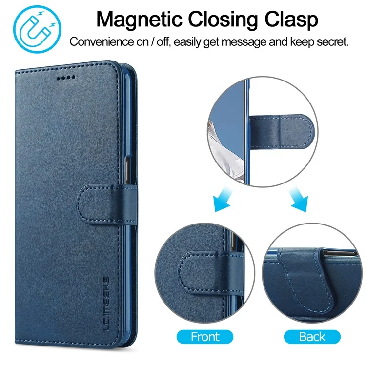 LC.IMEEKE for Oppo A74 5G/A93 5G/A54 5G Practical Wallet Stand Design Leather Mobile Phone Case - Blue
