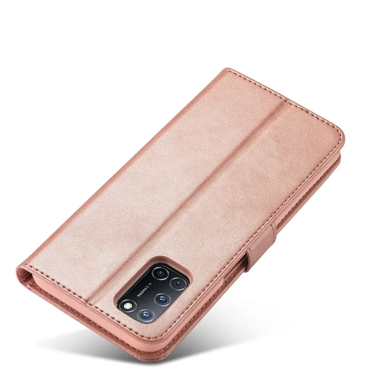 LC.IMEEKE Wallet Stand Leather Phone Casing Shell for Oppo A55 5G/A54 4G - Rose Gold