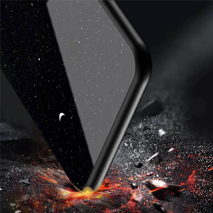Starry Sky Pattern Anti-Scratch Tempered Glass Well-Protected Phone Hybrid Case Cover for Oppo A94 5G/Reno5 Z/F19 Pro+ 5G - Meteor