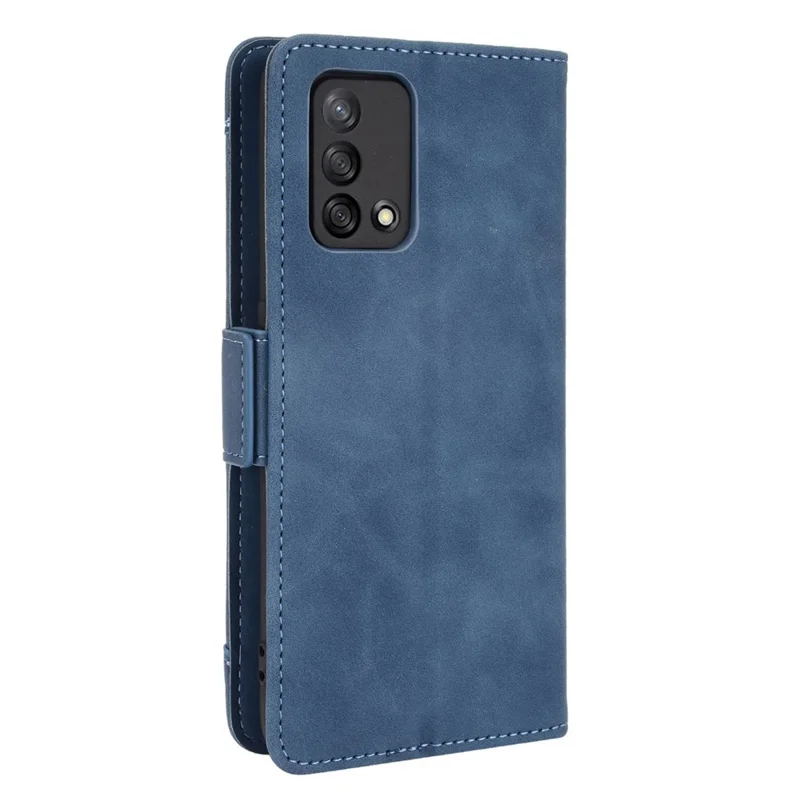 Portafoglio in pelle con più slot per carte di credito per Oppo A74 4G/F19 - Blu