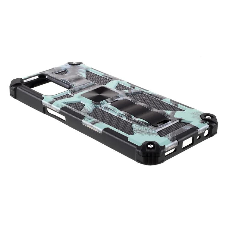 Camouflage Pattern Detachable 2 in 1 Phone Protective Shell with Magnet Sheet for Oppo A54 4G / A55 5G / A16s / A16 - Sky Blue