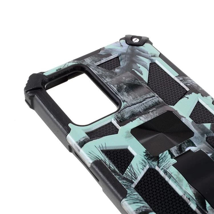 Camouflage Pattern Detachable 2 in 1 Phone Protective Shell with Magnet Sheet for Oppo A54 4G / A55 5G / A16s / A16 - Sky Blue