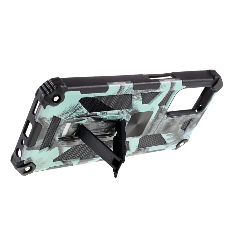 Camouflage Pattern Detachable 2 in 1 Phone Protective Shell with Magnet Sheet for Oppo A54 4G / A55 5G / A16s / A16 - Sky Blue