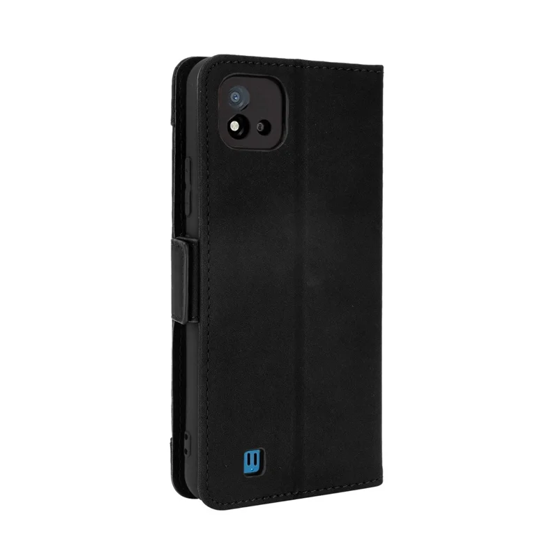 Multiple Card Slots Wallet Leather Stand Cover for Realme C11 2021 / C20 / C20A Phone Case - Black