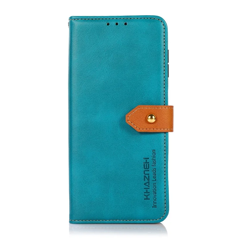 Khazneh Golden Fermoir Magnétique Dual Coloration PU Porte-clés Porte-Porte-clés Pour OPPO A54 5G / A74 5G / A93 5G - Bleu