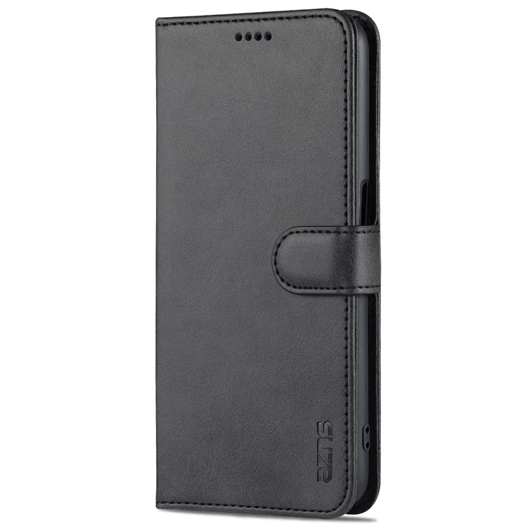 Coque De Couverture De Téléphone En Cuir Azns pu Avec Support Pour Oppo A52 5G / A72 5G - Noir