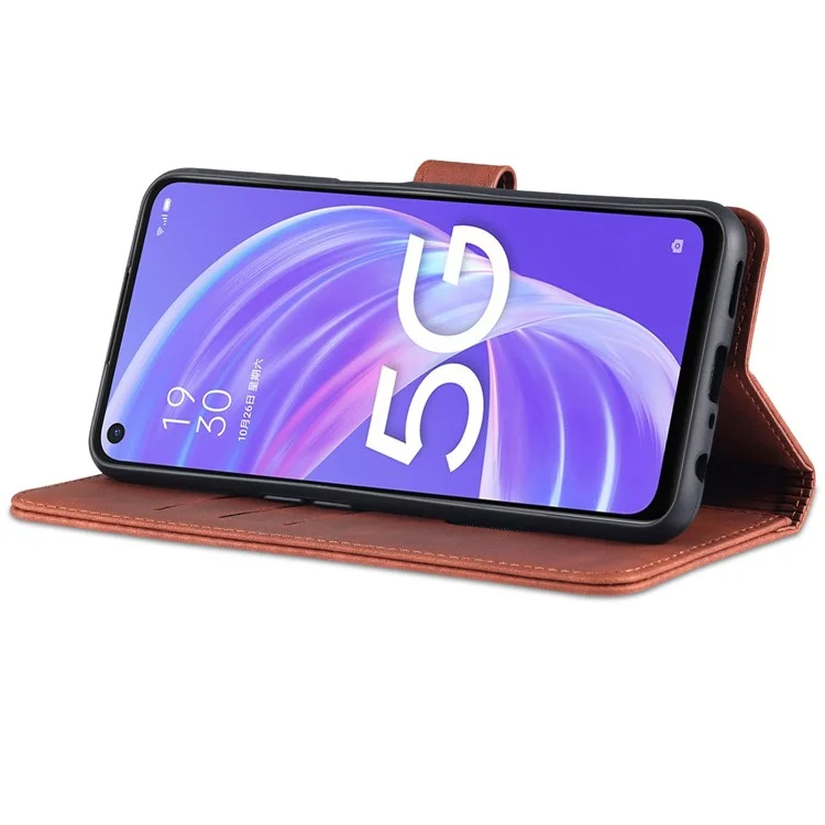 AZNS Caso Di Copertura Del Telefono In Pelle PU Con Supporto Per OPPO A52 5G / A72 5G - Nero