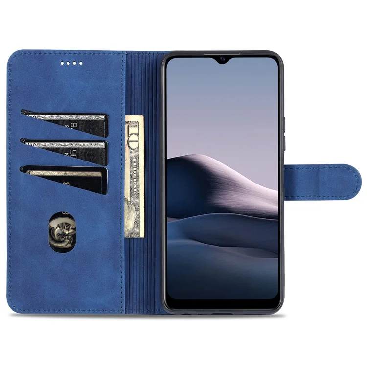 Capa de Cobertura de Carteira de Couro PU AZNS Caixa de Proteção Para Vivo Y20/y20i/y20s/y11s/iqoo U1x/y30 (China) - Azul