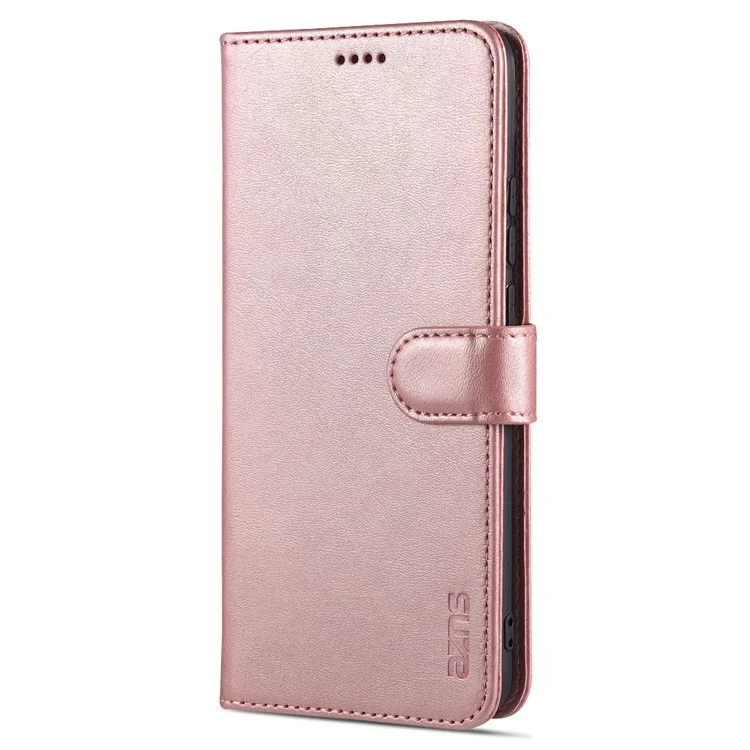 Custodia in pelle sintetica PU AZNS con supporto per OPPO A15/A35(4G) - Rosa