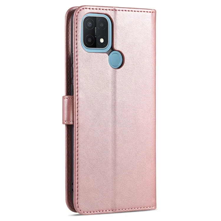 Custodia in pelle sintetica PU AZNS con supporto per OPPO A15/A35(4G) - Rosa