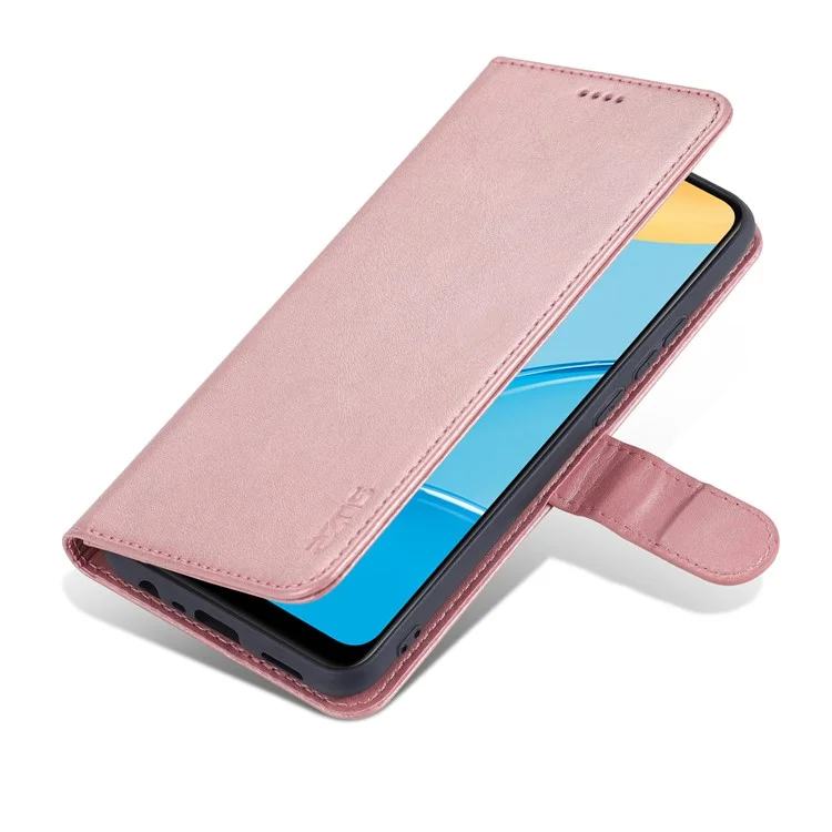 Custodia in pelle sintetica PU AZNS con supporto per OPPO A15/A35(4G) - Rosa