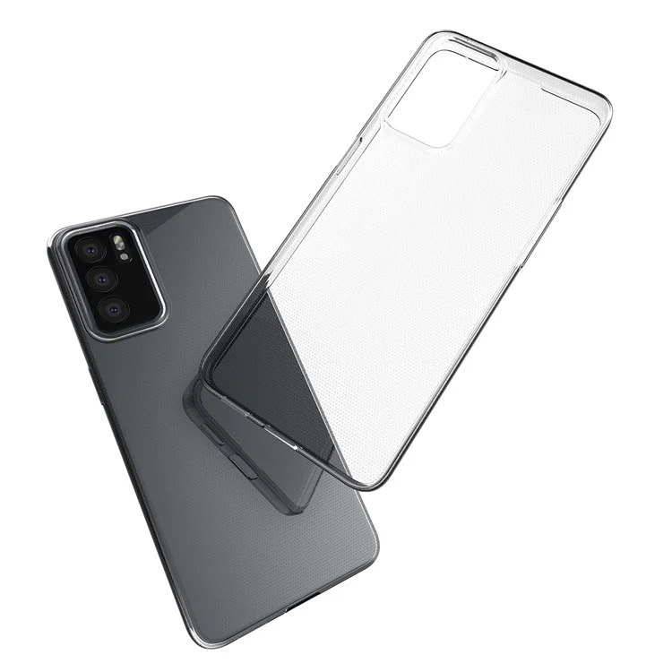 Ultra Mince Transparent Transparent TPU TPU Couverture de Cas de Dos Pour Oppo Reno6 5G