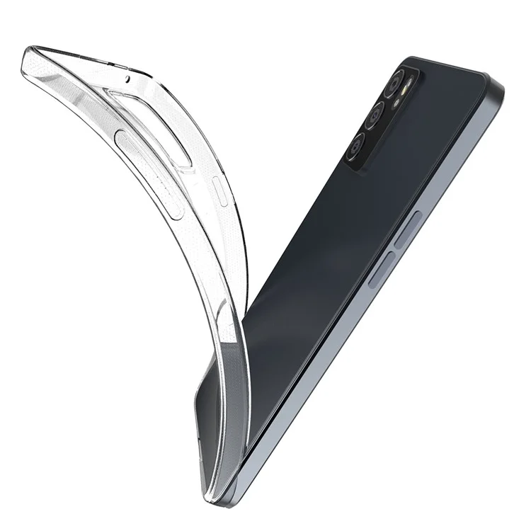 Étui de protection pour téléphone portable Ultra Fin Transparent Flexible en TPU pour Oppo Reno6 5G