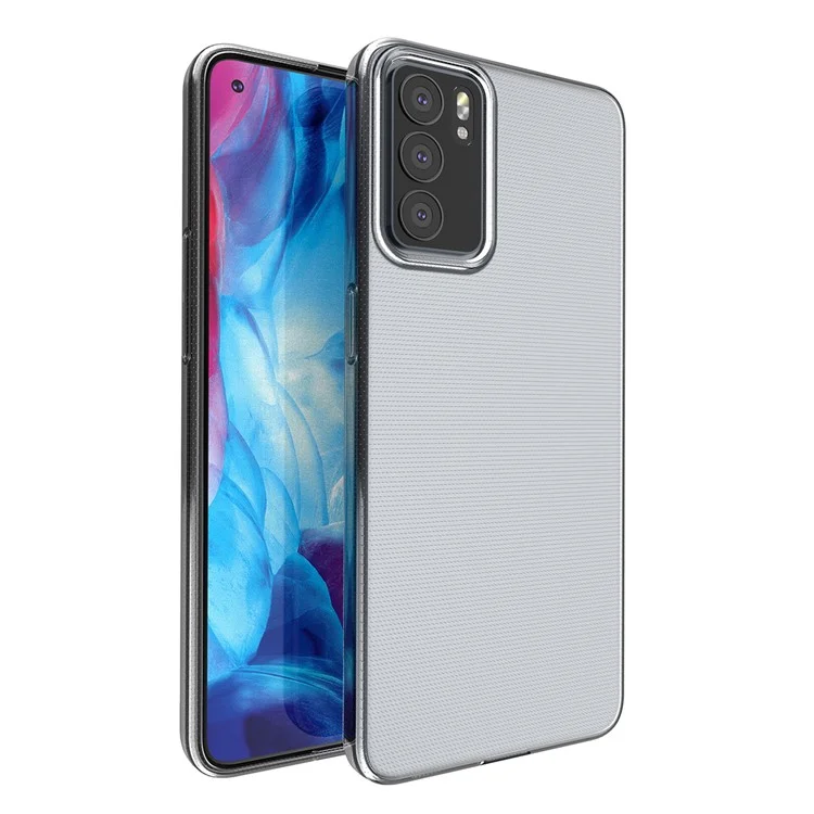 Étui de protection pour téléphone portable Ultra Fin Transparent Flexible en TPU pour Oppo Reno6 5G