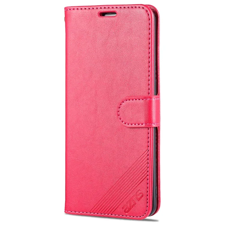 AZNS Portefeuille de Protection Complète Stand PU Cuir en Revue TPU TPU Écoute de Téléphone Pour Oppo Reno6 5G - Rouge