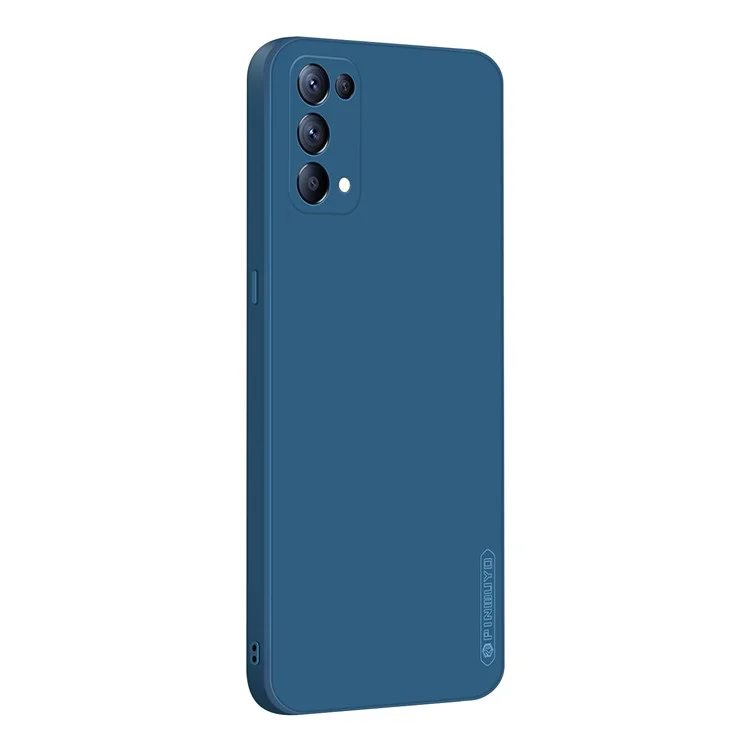 PINWUYO Ultra Slim Shockproof Precise Cut-Out Soft Silicone Gel Rubber Bumper Case for Oppo Reno 5G - Blue