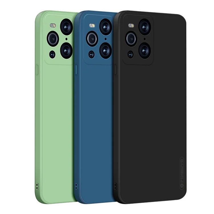 PINWUYO Custodia Protettiva in Silicone Morbido per Oppo Find X3 Pro - Blu