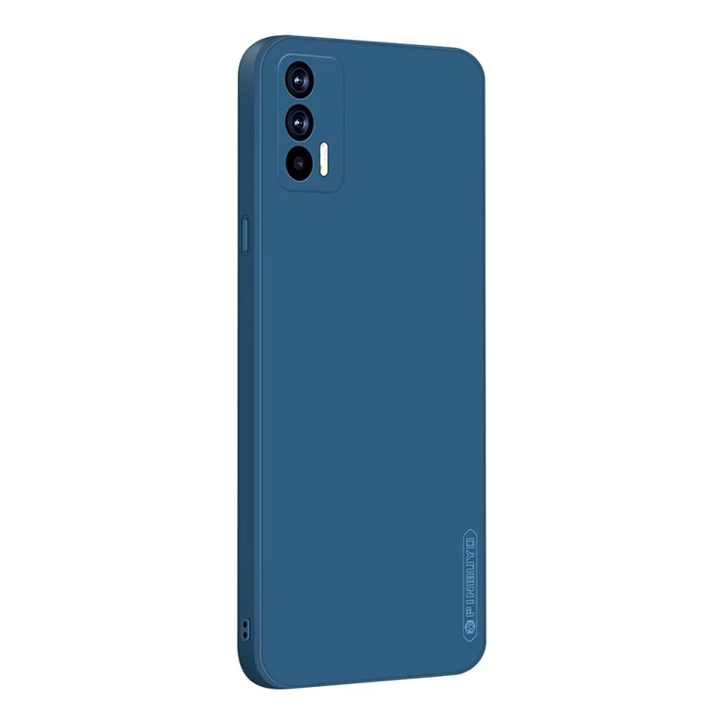 PINWUYO Precise Cut-Out Soft Silicone Cell Phone Case Cover Protector for Realme GT 5G - Blue