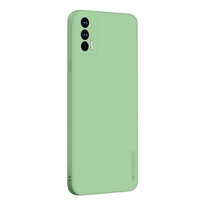 PINWUYO Precise Cut-Out Soft Silicone Cell Phone Case Cover Protector for Realme GT 5G - Green