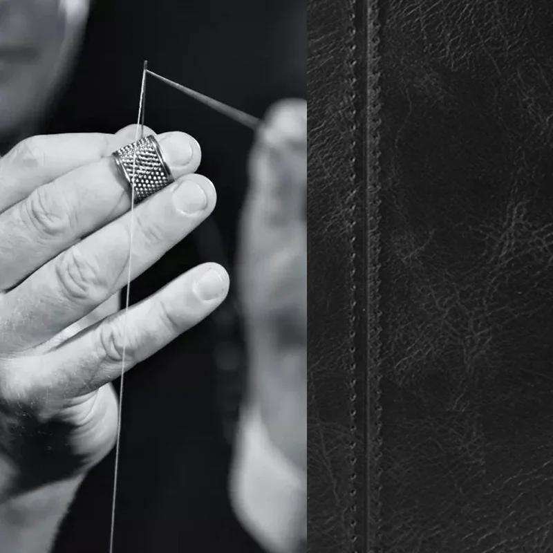 Stitching Line Design Leather Coated PC + TPU Phone Back Case Shell for vivo V21e 4G / Y73 2021 - Black