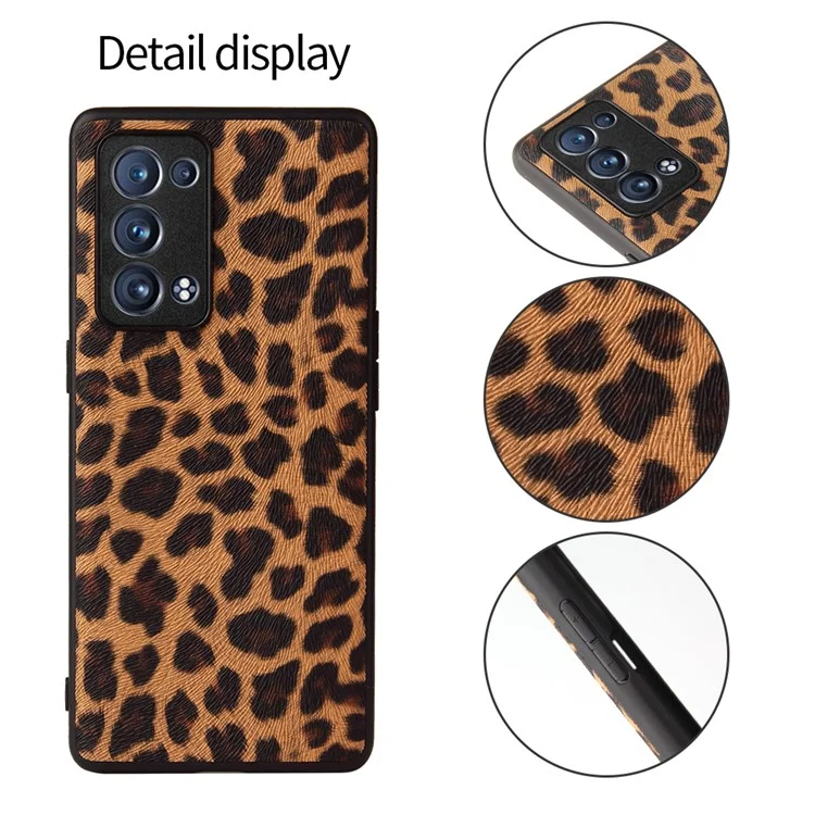 PC Con Cuero PU Bien Protegido + TPU Hybrid Case Shell Para Oppo Reno6 Pro + 5G/Pro 5G (Snapdragon) - Fibra de Carbon