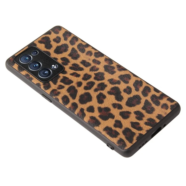 Gut geschütztes PU-Leder beschichtetes PC + TPU Hybrid-Gehäuse für Oppo Reno6 Pro+ 5G/Pro 5G (Snapdragon) - Carbon Faser