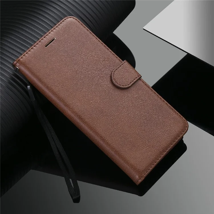 KT Leath Series-2 Anti-scratch Bien Protégé Pure Color Leather Téléphone Pour Oppo Reno6 5G - Brun