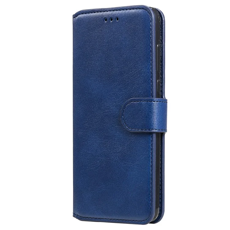 Choque PU Stand Stand Folio Flip Phone Tampa Para Oppo Reno6 Pro+ 5G/Pro 5G (Snapdragon) - Azul