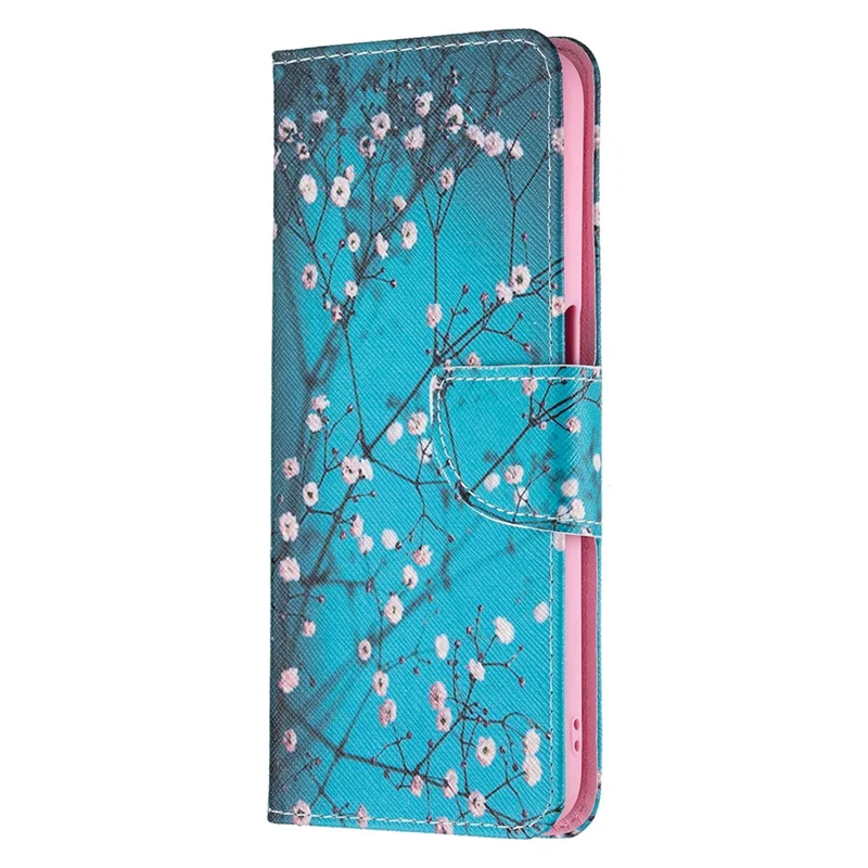 Wallet Stand Design Folio Flip Pattern Printing Magnetic Leather Case for Realme 8 5G/V13 5G/Narzo 30 5G - Wintersweet