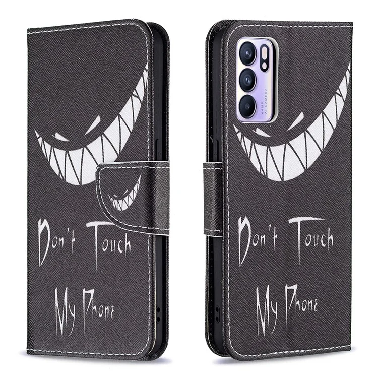 Étui Portefeuille en Cuir Magnétique Résistant aux Chocs avec Support pour Oppo Reno6 5G - Snicker